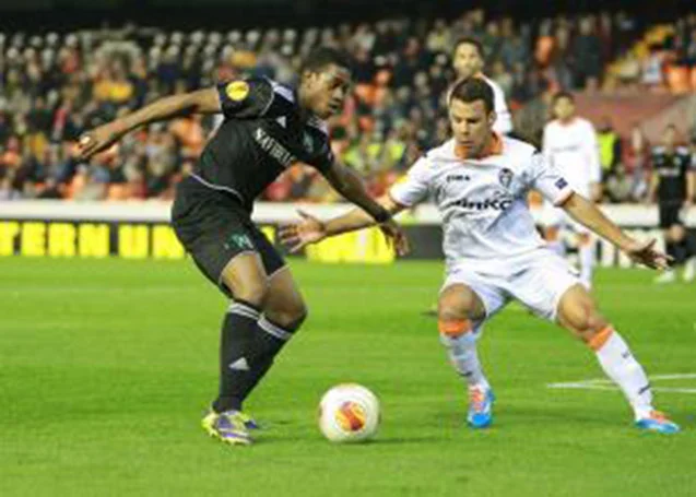 Ludogorets lost from Valencia in the second leg at Mestalla