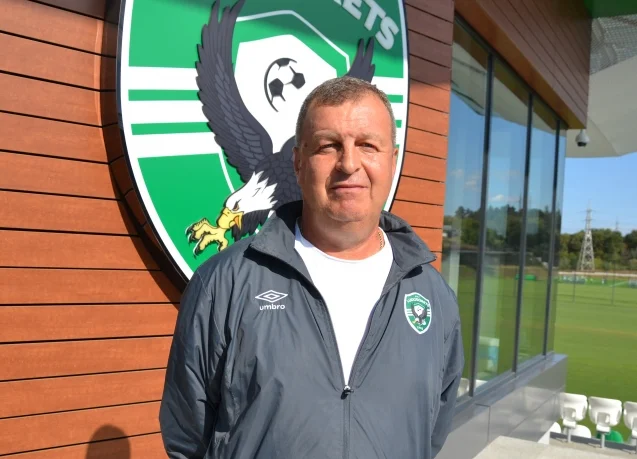 Старши треньорът на Лудогорец U19 Юри Васев преди гостуването на Левски