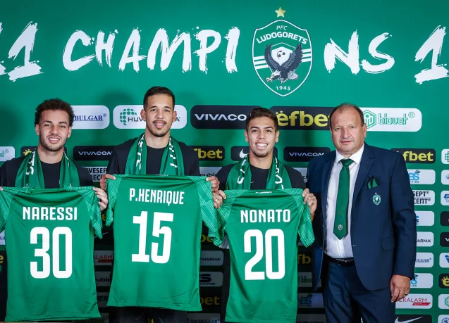 Ludogorets introduced the three Brazilians
