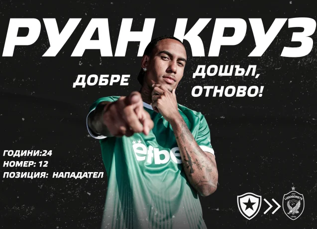 Rwan Cruz returns to Ludogorets