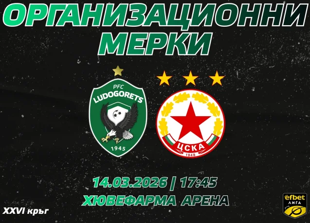 Организация и мерки за сигурност преди Лудогорец - ЦСКА